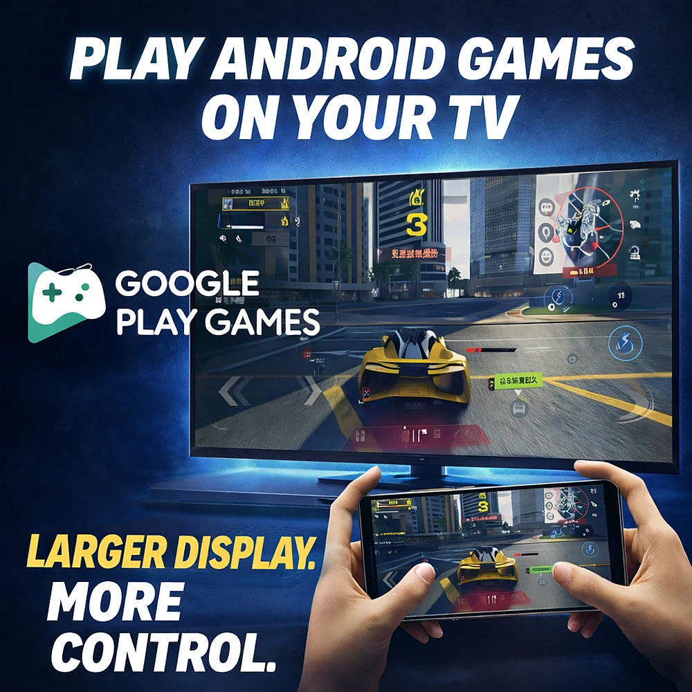 Android TV Stick 4K Media Player – WiFi & Voice Remote
