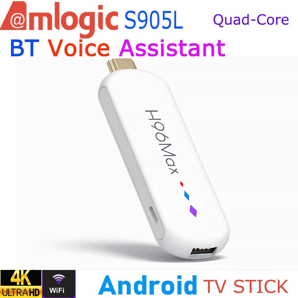Android TV Stick 4K Media Player – WiFi & Voice Remote