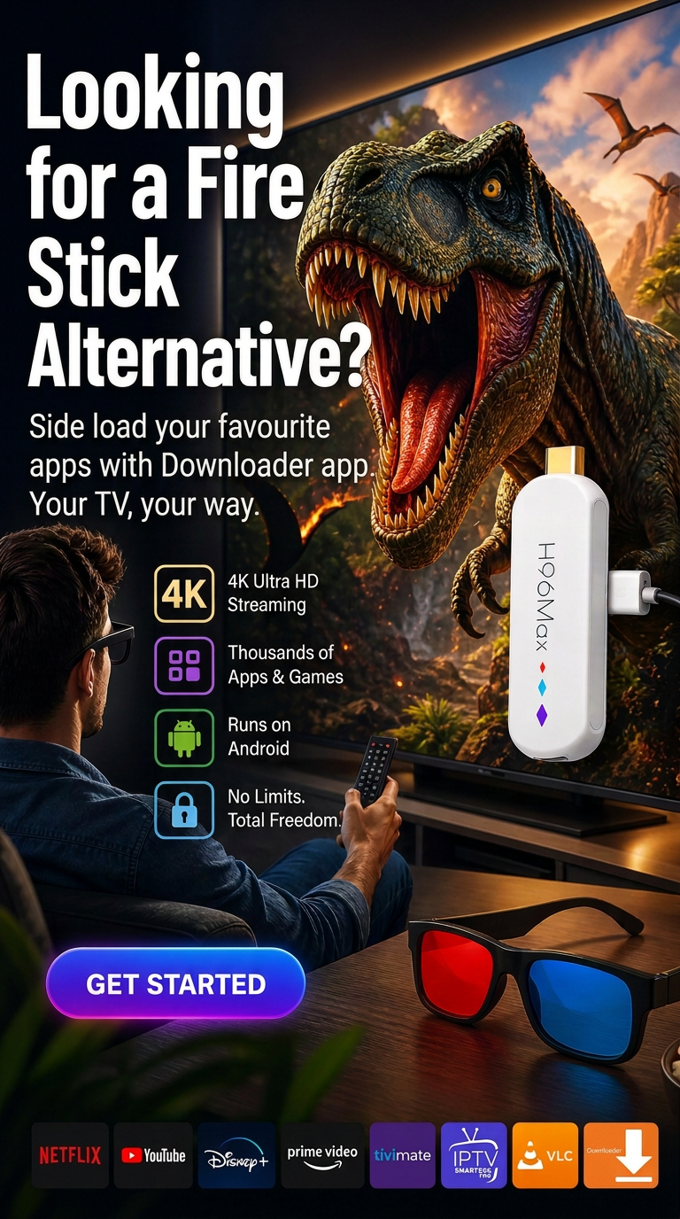 Android TV Stick 4K Media Player – WiFi & Voice Remote
